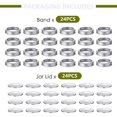 thumbnail image 4 of 48 PCS Regular Mouth Canning Lids, 70MM Mason Jar Lids & Rings for Ball Mason Jars, Split-Type Leakproof Storage Can Covers Caps (Includes Lid and Band, Silver), 4 of 7