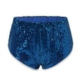 thumbnail image 4 of MIXUE Shorts For Women Summer Solid Color Sequin Micro Sexy Sparkly Concert Hot Mini Low Rise Womens Shorts Beachwear,Blue,L, 4 of 8