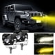 thumbnail image 3 of Riwesomey 1 par de focos para motocicleta 6 LED IP67 a prueba de agua 90 grados ajustable Anti-óxido Diecast funda protectora luz antiniebla Bombillas para automóviles, 3 of 6