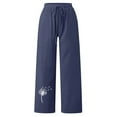 thumbnail image 2 of Tittly Sweatpants Women Lounge Pants Women Summer Pants Women's Fashionable Casual High Waist Drawstring Wide Leg Pants Baggy Pants Wide Leg Pants Woman Navy 3XL, 2 of 5