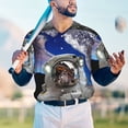 thumbnail image 5 of KLL Astronaut in Outer Space for Men's Baseball Shirts,Short Sleeve Casual Shirts Button Down Shirt for Men Beach Summer Wedding Shirt-4X-Large, 5 of 7