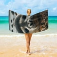 thumbnail image 3 of Cute Grey Seal Beach Towel Oversized 74"x37" Pool Towels Soft Absorbent Extra Large Quick Drying for Bathroom, 3 of 5