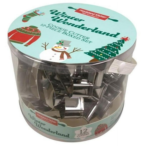 Handstand Kitchen 6030536 Winter Wonderland Christmas Cookie Cutter Set, Stainless Steel - 12 Piece