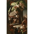 thumbnail image 2 of Paul Troger 16x24 Black Ornate Framed Double Matted Museum Art Print Titled: Vision of St. Elisabeth, 2 of 5