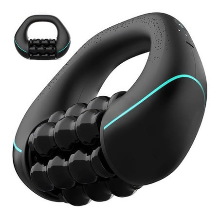 Electric Handheld Rolling Massager, Percussive Massager, Targeting Knots with Precision Deeply Relieve Muscle Soreness, Improve Blood Circulation, 3-Speed Spin for Back, Shoulders, Legs (Black)