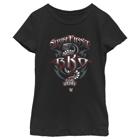 Girl s WWE Randy Orton Strikefirst RKO Graphic Tee Black X Large