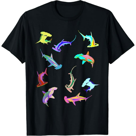 Colourful Hammerhead Sharks T-Shirt