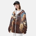 thumbnail image 3 of Balery Fluffy Alpaca Mountain Meadow Sudadera ligera de manga larga con capucha y protección solar UPF 50+ para hombre y mujer, ideal para pesca y running-3X-Large, 3 of 7