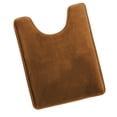 thumbnail image 2 of 1 Contour Clara Clark Bath Mat Bathroom Rug - Absorbent Memory Foam Bath Rugs - Non-Slip, Thick, Cozy Velvet Feel Microfiber Bathrug, Plush Shower, Toilet- Floor Bathmats Carpet - Brown - 24"x19", 2 of 6