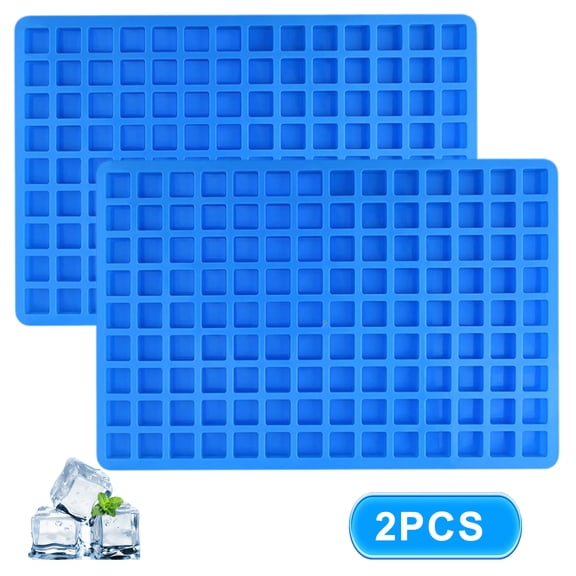 Silicone Candy Molds, Mini Silicone Molds for Hard Candy, Gummy Chocolate Making Trays, Small Ice Cubes Mold, Square 2 Pack
