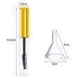 thumbnail image 3 of 2Pcs 10ml Empty Mascara Tube with Eyelash Wand,Golden Eyelash Cream Container Bottle with Funnels Transfer Pipettes for Applying Castor Oil and DIY Cosmetics, 3 of 5
