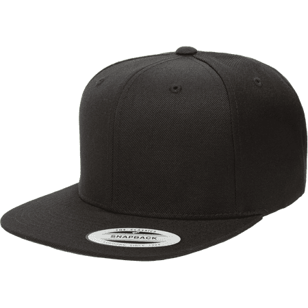 The Hat Pros Snapbacks Flexfit Pro-Style Snapback Hats w/ Green Underbill 6089M (Black)