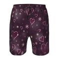thumbnail image 4 of Kdxio Snowflakes and Hearts Pattern Mens Casual Shorts - Drawstring Summer Beach Sports Shorts for Men, 4 of 9