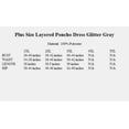 thumbnail image 4 of eVogues Plus Size Layered Poncho Dress Glitter Gray, 4 of 4