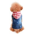 thumbnail image 4 of Dog Jean Jacket Cool Shirt Breathable Spring Fashion Vest Clothing For Small Dogs Cats Pet Skirt DOPI（2Pack）, 4 of 5