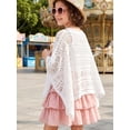 thumbnail image 5 of Girls Swim Cover-Up Sheer Knit Poncho Crochet Tops Quick Dry Beach Dress Girls Beach Cover Up 9-10 Years, 5 of 9