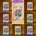 thumbnail image 3 of Hippie Cocker Spaniel Portrait Watercolor Tie-Dye Vintage Styles Acrylic Plaque with Wood Photo Frame Box Cockers Dog Lover Gifts Light Box - 00014, 3 of 5