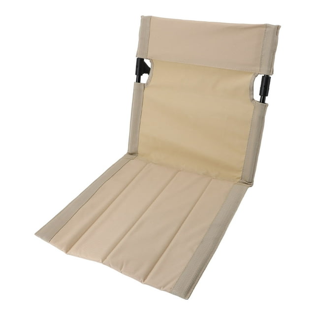 Chaise de Camping Extérieure Pliante en Alliage d'Aluminium avec Dossier et Coussin, Multifonction, Sensation d'Assise Confortable, Style Décontracté, Convient à la Plage, au Parc, à la Pelouse et au Pique-Nique