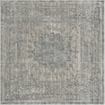 thumbnail image 6 of Unique Loom Aberdeen Collection Area Rug - Derbyshire (5' 3" Square Gray/Navy Blue), 6 of 7
