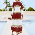thumbnail image 2 of maroon burgundy Long Sleeved Shirt Dress Aesthetic clothing Women's dresses, 2 of 6