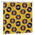 thumbnail image 2 of Shower Curtain, Retro Vinyl Records Washable Shower Curtain for Bathroom, Waterproof Bathroom Shower Curtain Set with Hooks Long Shower Curtain 72x72in Home Decor, 2 of 7