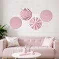 thumbnail image 2 of Pink Metal Sunburst Wall Sculpture 12 Inch Set of 4 For Home Living Room Office, 2 of 7