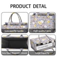 thumbnail image 4 of Large Capacity Tote Bag,Pioneer Flower Floral Print Pattern Handbag Fashion Luxury Tote Bag,15.7"x13"x 5.1" Inches,Laptop Compatible, 4 of 6