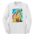 thumbnail image 2 of Wild Bobby Dean Russo Neon Colorfu Dolphin Animal Lover Men Long Sleeve Shirt, White, Small, 2 of 5