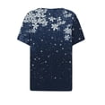 thumbnail image 5 of Babysbule Floral Print Short Sleeve O-Neck T-Shirts & Blouse (Women's), 5 of 7