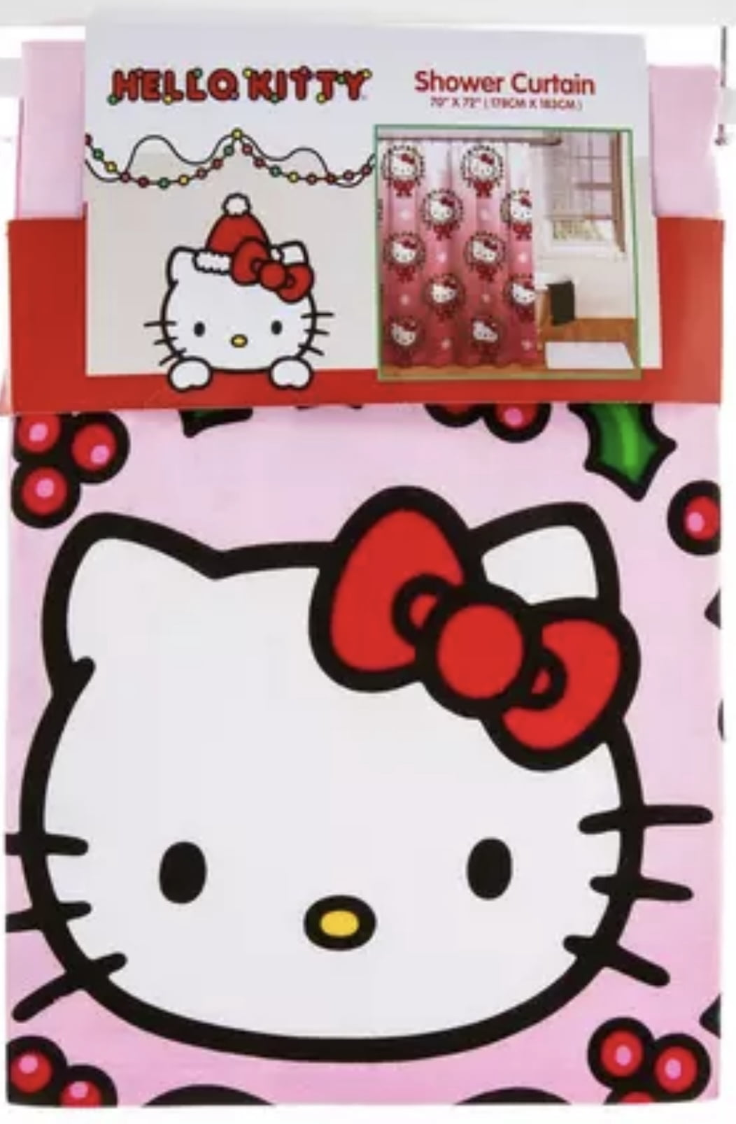 Hello Kitty "Holly Jolly" Shower Curtain