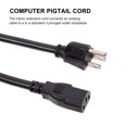 thumbnail image 3 of Luxshiny Durable 3Prong Power Cable for Home Use Black Plastic and Copper Retardant 5 Feet, 3 of 7