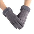 thumbnail image 2 of BLTIBY Winter Gloves for Women Touch Screen Cold Weather Thermal Warm Windproof Suede Gloves Soft Thick Fleece Lining Glove Gray One Size, 2 of 4