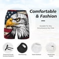 thumbnail image 3 of Logiee American Bald Eagle Print Men's Swim Trunk,Quick Dry Board Shorts ,Men's Swim Trunks with Compression Liner, Bathing Suits with Pockets-Medium, 3 of 6