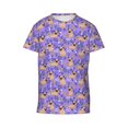 thumbnail image 4 of Wukai Pugs and Flowers Youth Unisex Short Sleeve T-Shirt for Boys, Girls, Teens, and Kids-Medium, 4 of 7