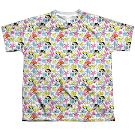 Powerpuff Girls - Powerpuff Pattern - Youth Short Sleeve Shirt - X-Large