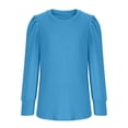 thumbnail image 2 of Sweaters for Women Long Sleeve V Neck Shirts Lightweight Casual Tunic Tops Shrug Shoulder Elegant Clothes Blue,S, 2 of 6