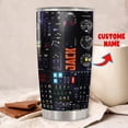thumbnail image 2 of Aviation Tumbler Personalized Pilot Flight Instrument Panel Indicator Aircraft Cups Mug Custom Name with Lid Stainless Steel 20 30 Oz Airplane Cool Gifts for Pilots Christmas, 2 of 6