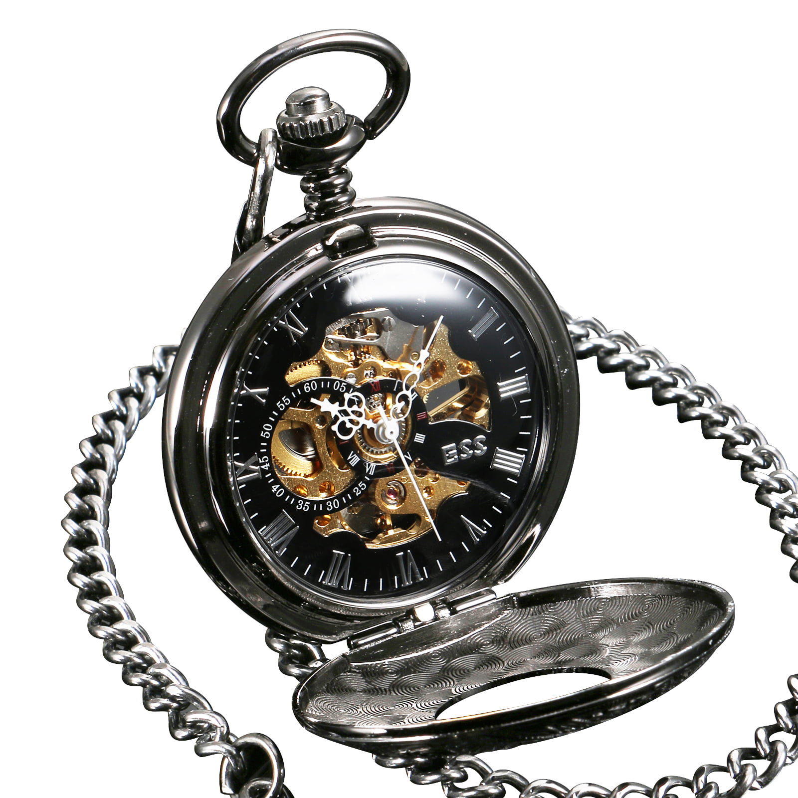Charles-Hubert- Paris Brass Mechanical Double Cover Pocket Watch 