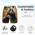 thumbnail image 3 of Cauagu Forest Panda Print Mens Swim Trunks Quick Dry Board Shorts Swim Shorts with Compression Liner Bathing Suits-X-Large, 3 of 6