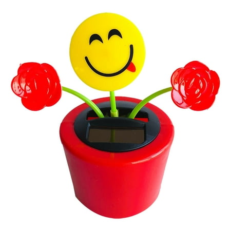 

WANYNG Lovely Solar Powered Dancing Flower Car Dashboard Ornament Swinging Ornaments