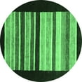thumbnail image 1 of Ahgly Company Indoor Round Abstract Emerald Green Modern Area Rugs, 7' Round, 1 of 4