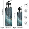 thumbnail image 2 of Yayeee 20oz Double Wall Stainless Steel Water Bottle with Flip Straw, Black Marble, 2 of 7