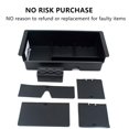 thumbnail image 2 of Center Console Organizer Insert ABS Black Materials Tray, Armrest Secondary Storage Box, Waterproof and Mildew Proof Material, Not Easy To Deform Under Pressure B, 2 of 7