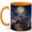 Orange, variant on Moon Stairway Sky 11oz Ceramic Mug, Celestial Dream Art