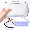 thumbnail image 2 of Bolsas de maquillaje de lona con cremallera Reginary, paquete de 80 unidades, blanco/negro, 2 of 7
