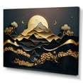 thumbnail image 2 of Designart "Dreamy Golden Mountain IV" Abstract Marble Wall Decor, 2 of 5
