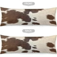 thumbnail image 5 of Cow Print Body Pillow Cover Brown Cowhide Western Farmhouse Long Pillow Case Protector Hidden Zippered Pillowcase Decorative Soft Rectangle Bed Pillowcases for Bedroom,Couch,Sofa,Home Gifts 20"x54", 5 of 6