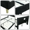 thumbnail image 5 of Tslinn Low Profile Upholstered Platform Bed,Full Beds With Black(Linen), 5 of 5