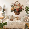 thumbnail image 1 of Adhesivo de pared con forma de cesta floral, elegante flor de rosa y anémona, 1 of 4
