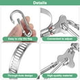 thumbnail image 5 of Uxcell FlagPole Ring Adjustable FlagPole Clip with FlagPole Clamp Silver 0.7-1.1 Inch 2pcs, 5 of 7